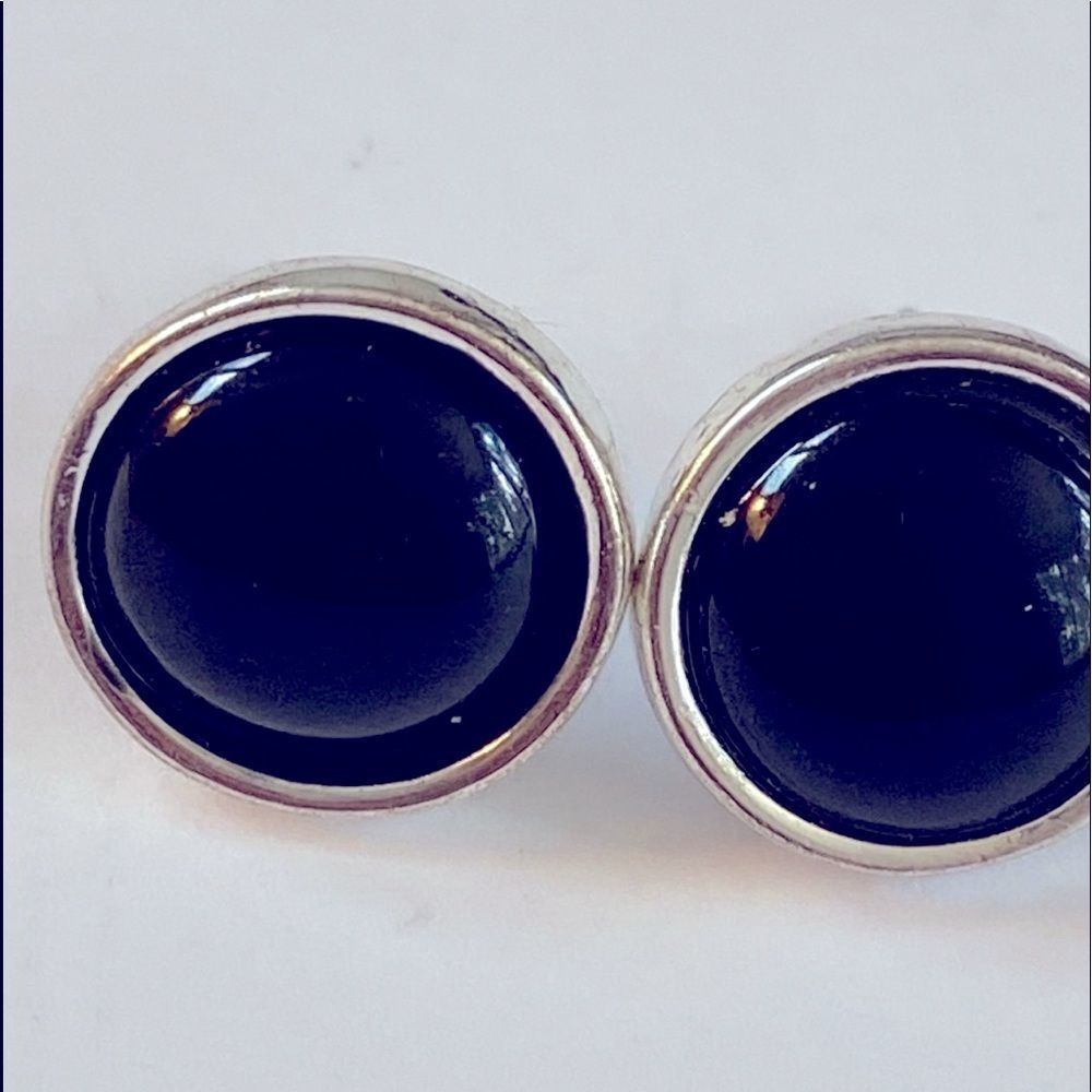Black stud earrings